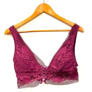 La Senza Lace Bralette Plum Medium